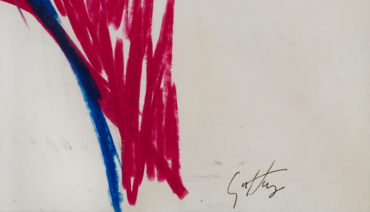 Firmato. 'Suicida' pastelli ad olio cm 68 x 49