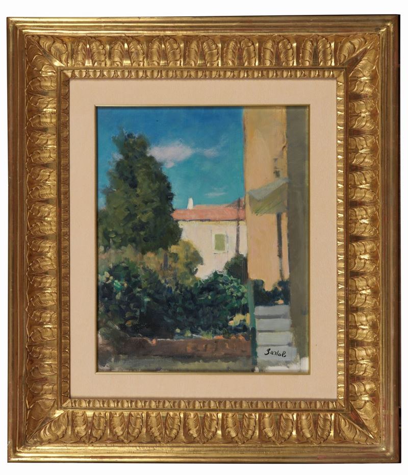 Firmato. "Paesaggio" olio su tela cm 50 x 40