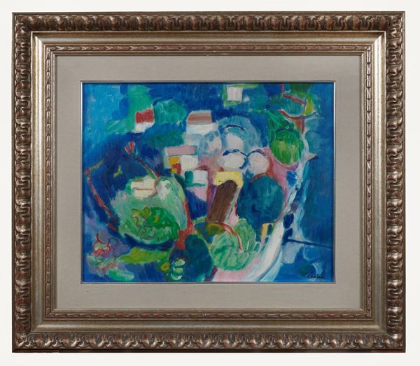 Enrico Paolucci - Signed. "Tunnel a Zoagli" oil on canvas 40 x 50 cm