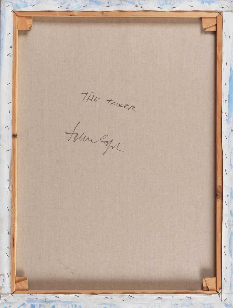 Firmato. "The Tower" olio su tela cm 80 x 60