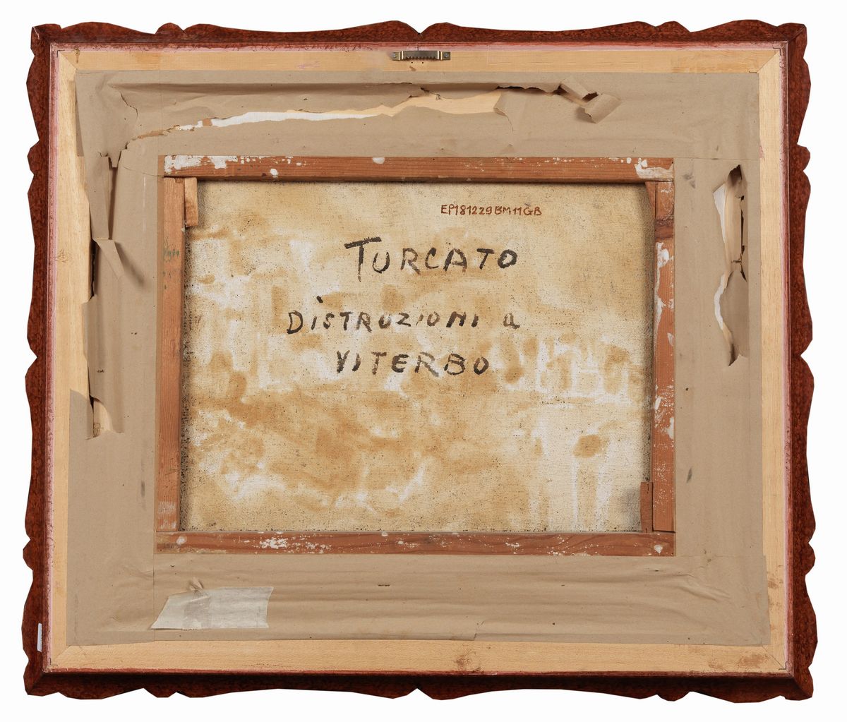 Firmato. "Distruzioni a Viterbo" cm 40 x 52