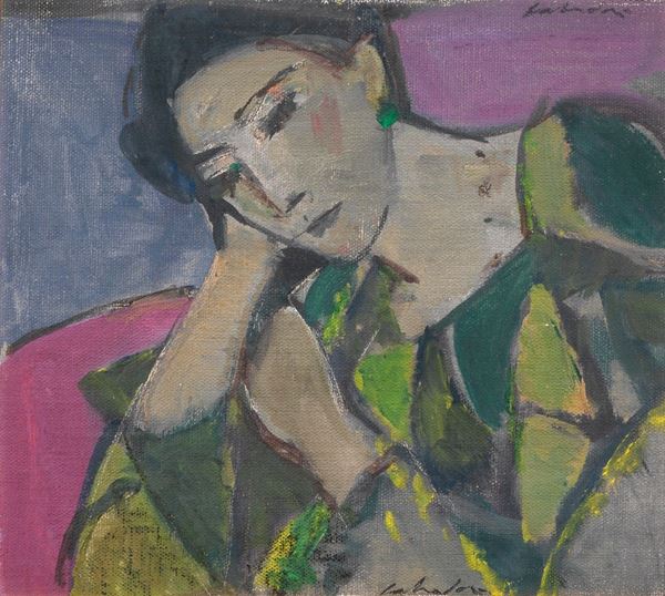 Aldo Salvadori - Firmato. "Flora" olio su tela cm 23 x 26