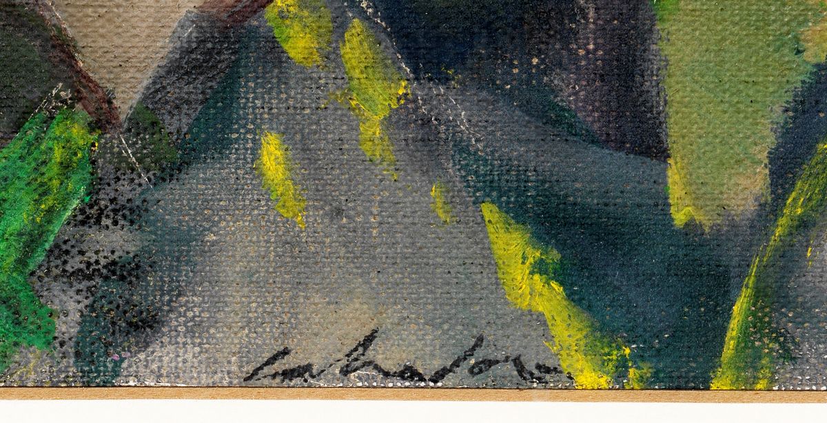 Firmato. "Flora" olio su tela cm 23 x 26