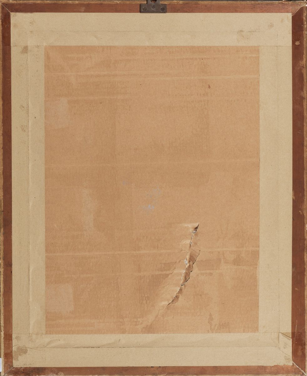 Firmato. "Vèter son bonnet par dessus les moulins" tecnica mista cm 48 x 35