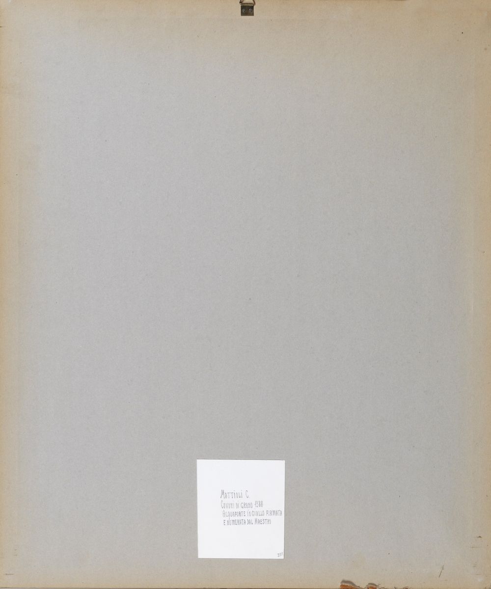 "Covoni di grano" 1988 acquaforte su carta multiplo 55/99 cm 42 x 35
