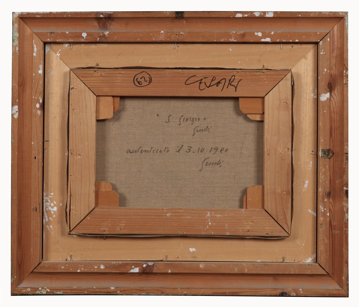 Firmato. "San Giorgio" olio su tela cm 30 x 40