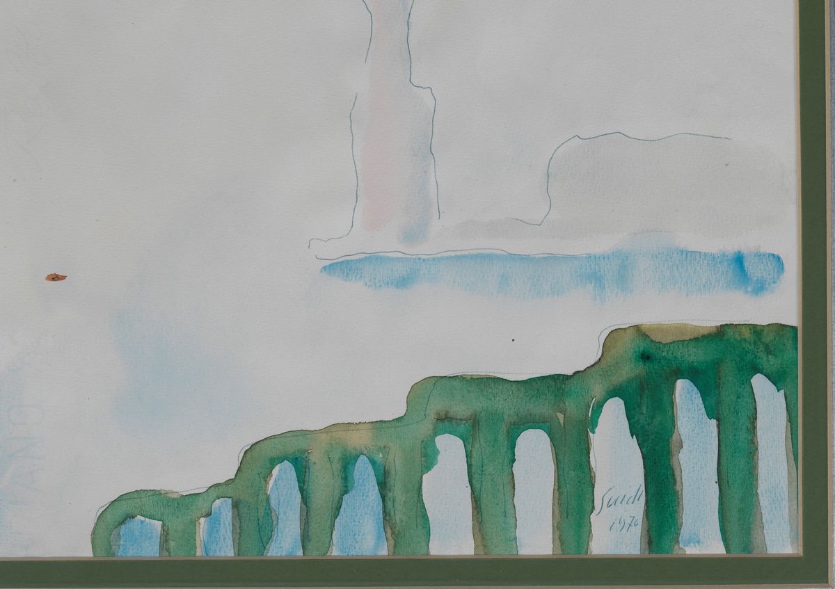 Firmato e datato 1976. "Venezia" acquarello su carta cm 36 x 50