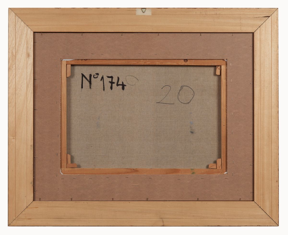 Firmato. "L'Accusa" olio su tela cm 50 x 70