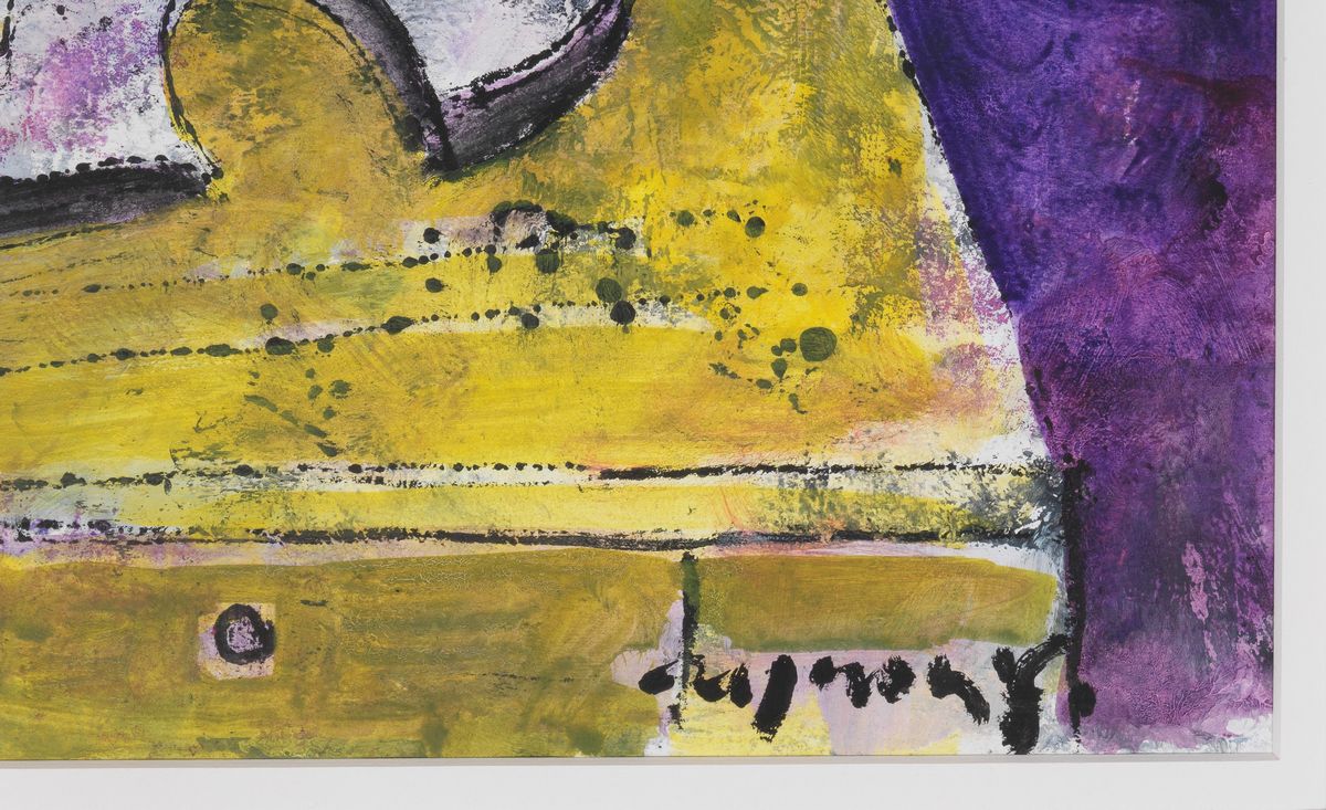 Firmata. "Sonata a Kreutzer" tempera su carta cm 35 x 43