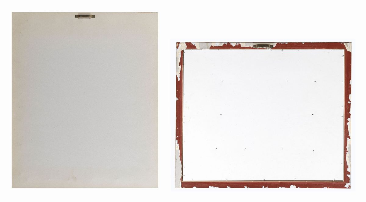 Firmati. "Senza Titolo" lotto di due tecniche miste su carta cm 35 x 25 e cm 25 x 35