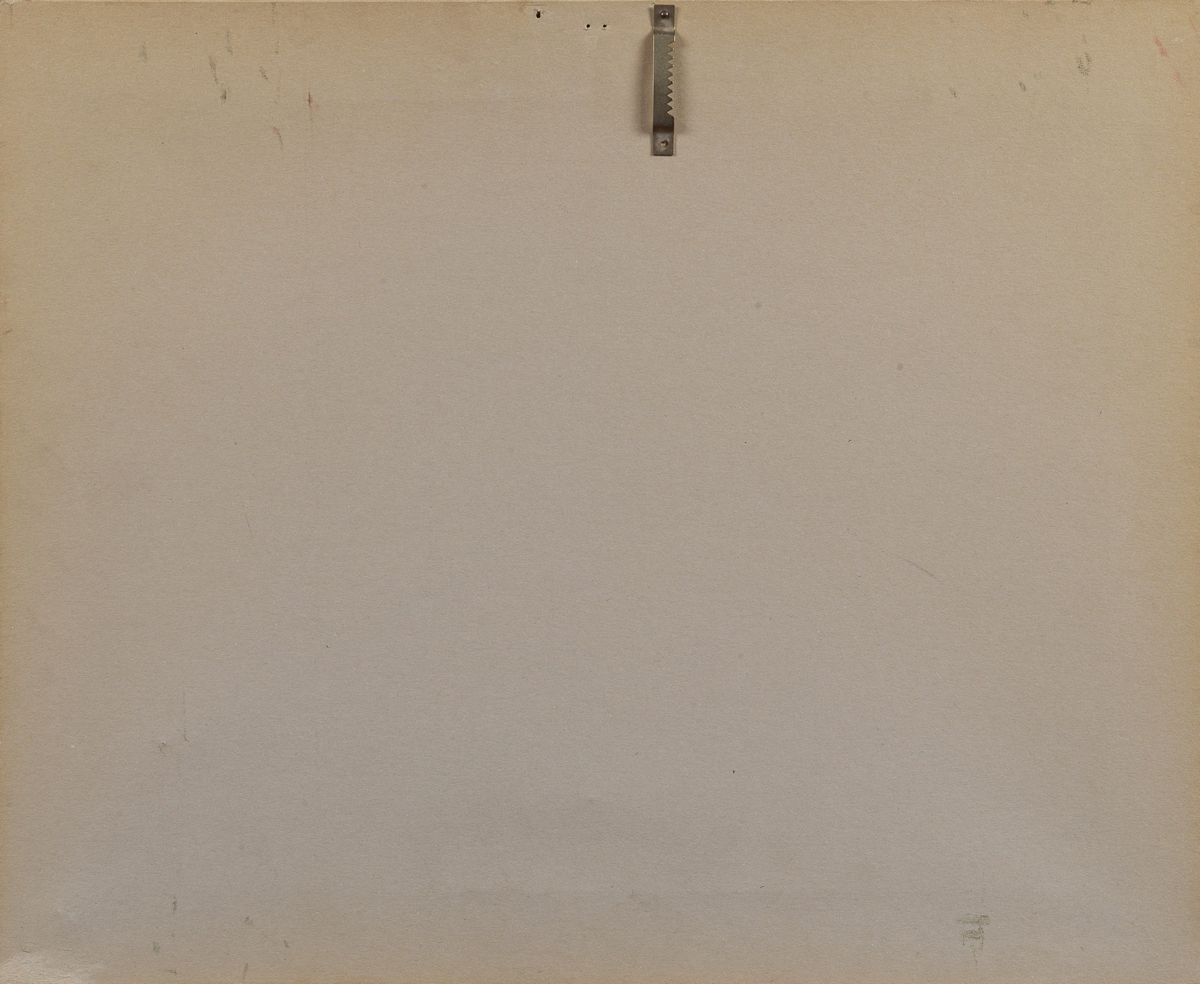 Firmato e datato 1989. "Palme" tecnica mista cm 21 x 29