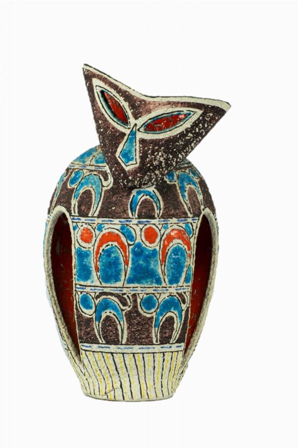 Vaso in ceramica di Siena &quot;Gatto&quot;