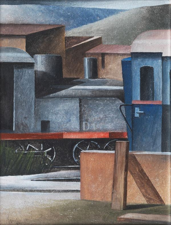 Marcello Scuffi - Signed. "Untitled" fresco on canvas applied to panel 43 x 33 cm
