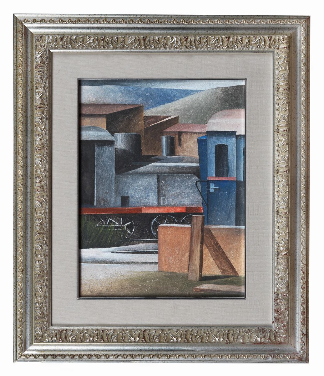 Firmato. "Senza Titolo" affresco su tela applicata a tavola cm 43 x 33