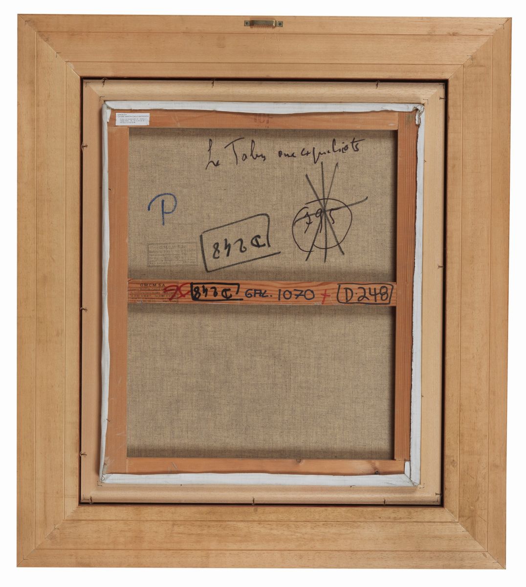 Firmato. "Talus au coquelicots" olio su tela cm 56 x 46.