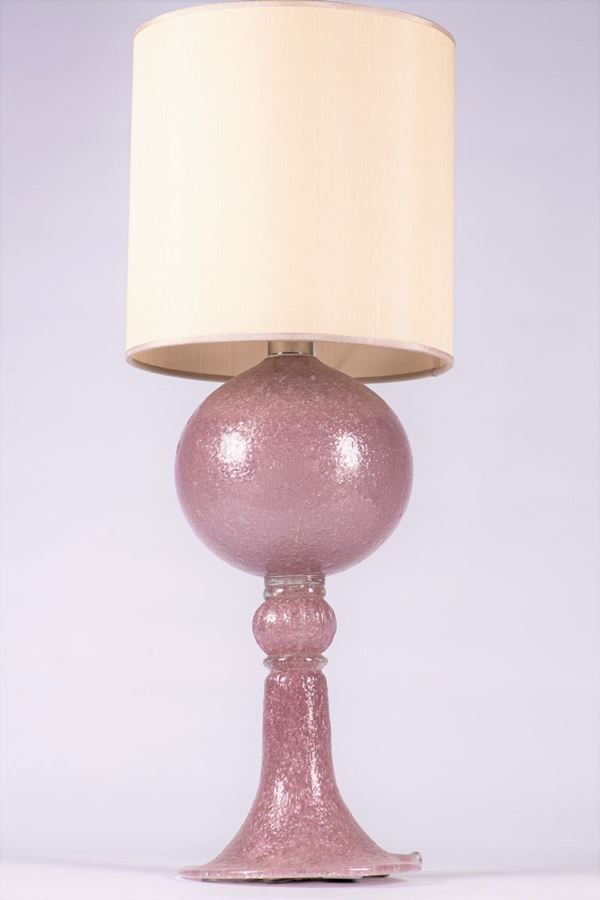 Lampada di Murano in vetro pulegoso 