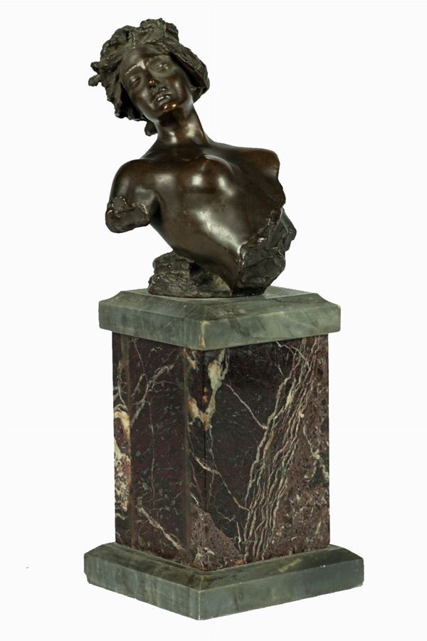 Neapolitan bustier in bronze &quot;Girl nude&quot;
