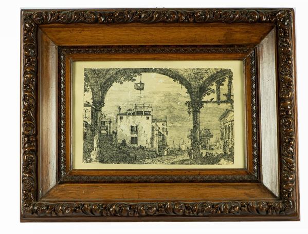 Engraving &quot;Venetian Capriccio&quot;