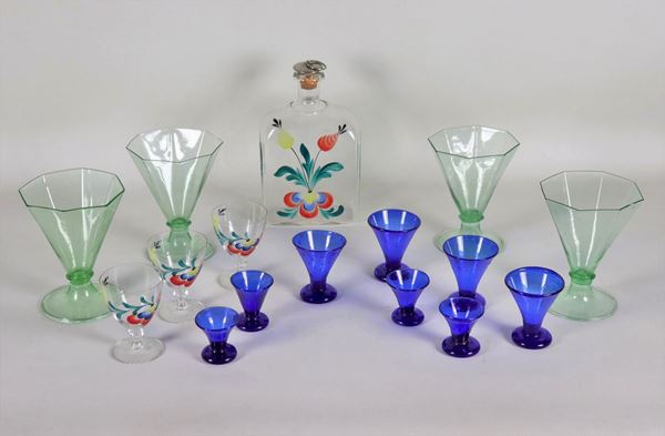 Liberty lot in blown glass and crystal (16 pcs)