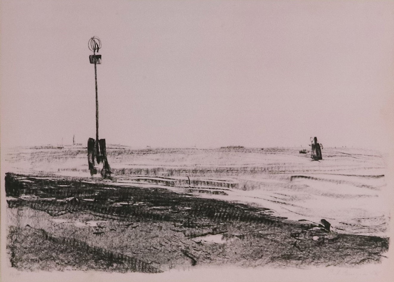 Firmate. "Vedute dell'Alluvione di Venezia del 4 Novembre 1966" serie di 6 litografie commemorati...