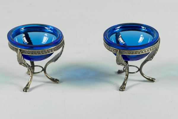 Coppia di Salierine in argento 