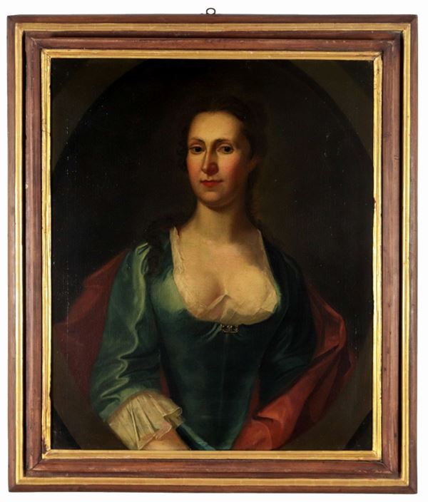 Godfrey Kneller - Attributed. "Portrait of a Lady", oil painting on canvas