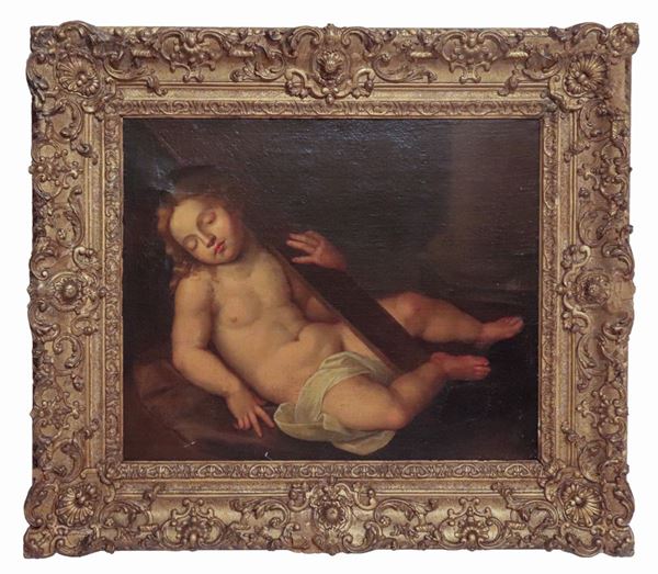 Scuola Romana XVIII Secolo - "San Giovannino", oil painting on canvas