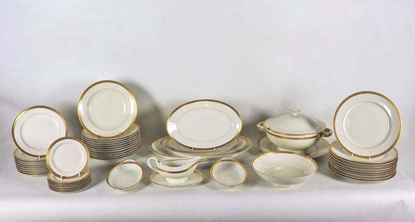 Rosenthal porcelain dinner service, with pure gold edges (75 pcs)