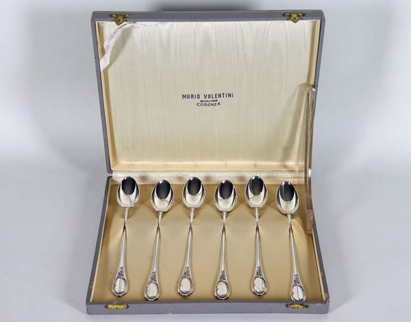 Lot of six silver cocktail spoons, gr. 170