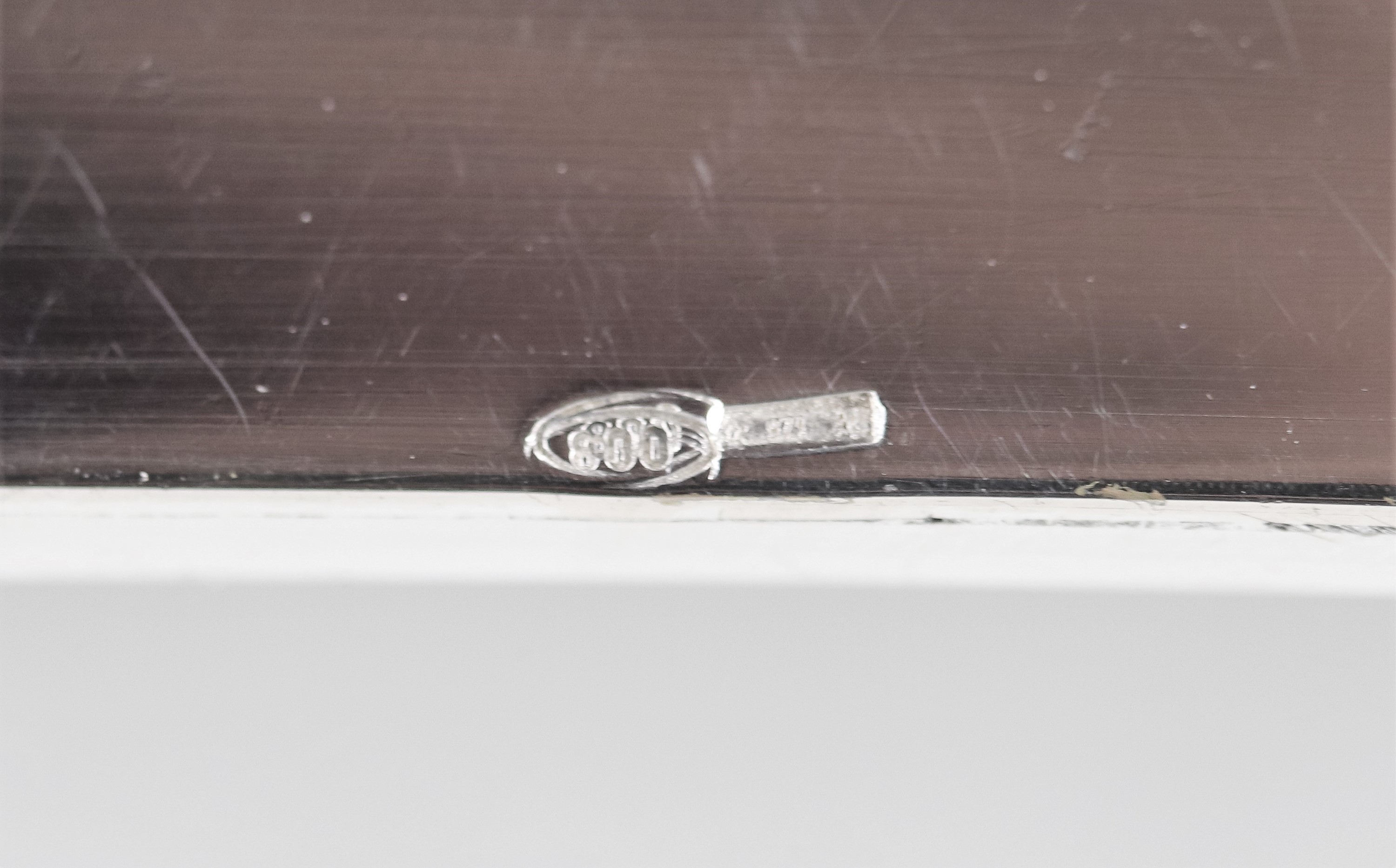 Portalegumi ovale in argento liscio, gr. 510