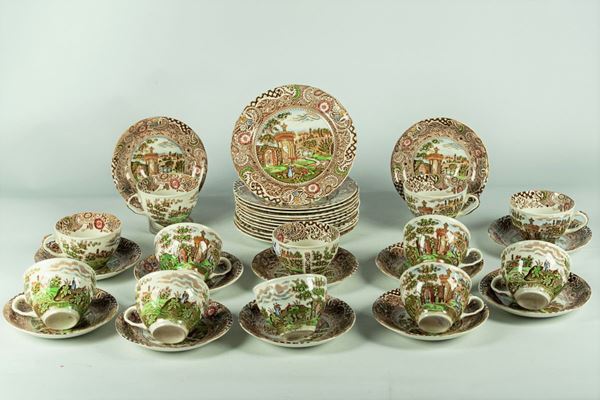 Lot in English porcelain