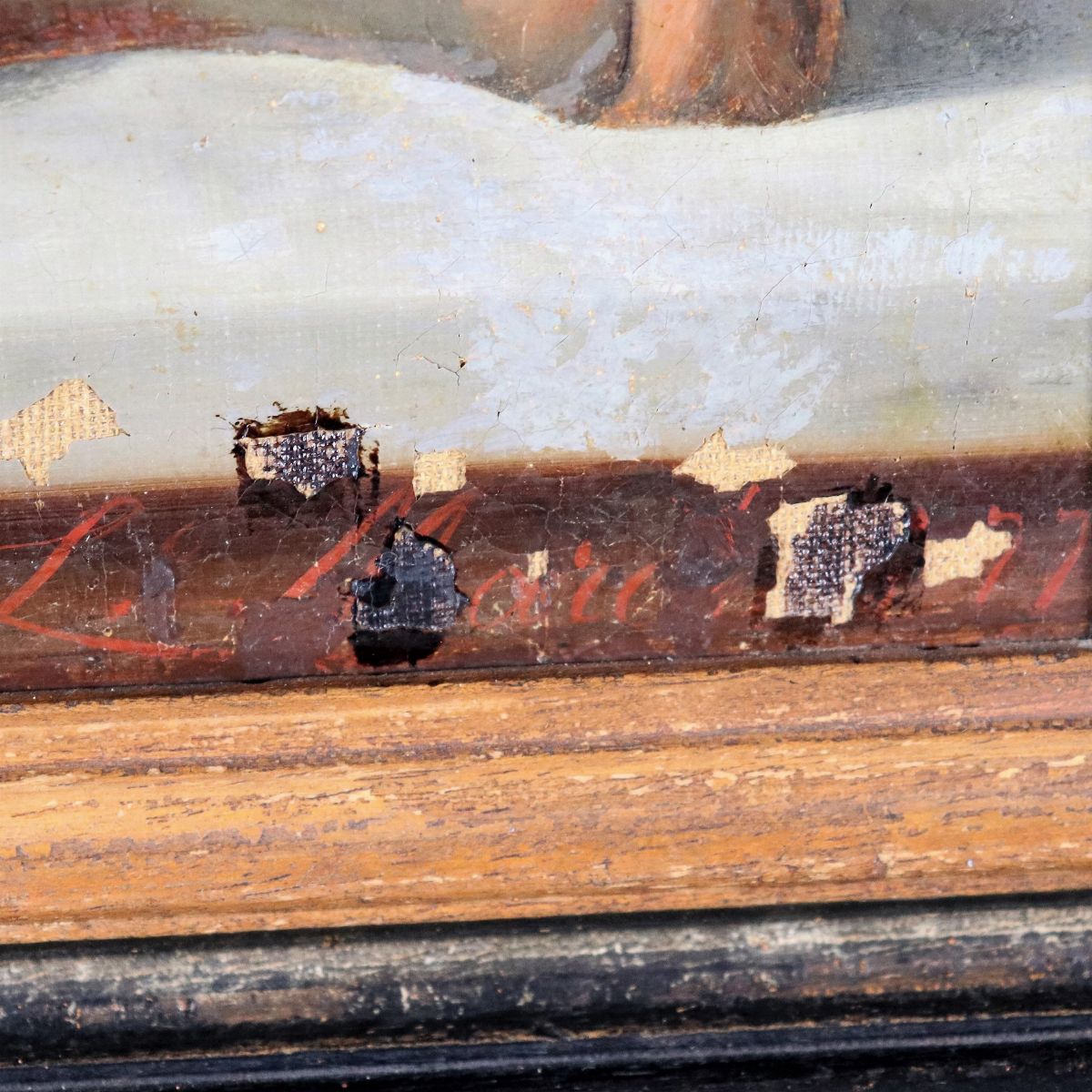 Firmato. "Natura morta di cacciagione", dipinto ad olio su tela