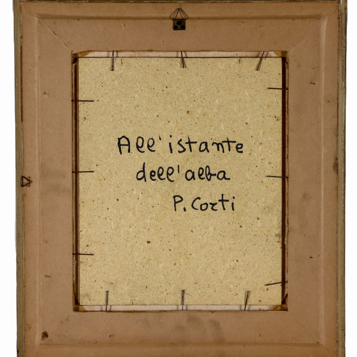 "All'istante dell'alba", piccolo dipinto a tecnica mista su compensato