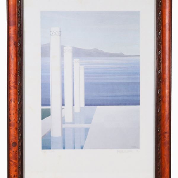 Pascal Besson - "Olympic Horizons 1997", color lithograph on paper, multiple 430/449