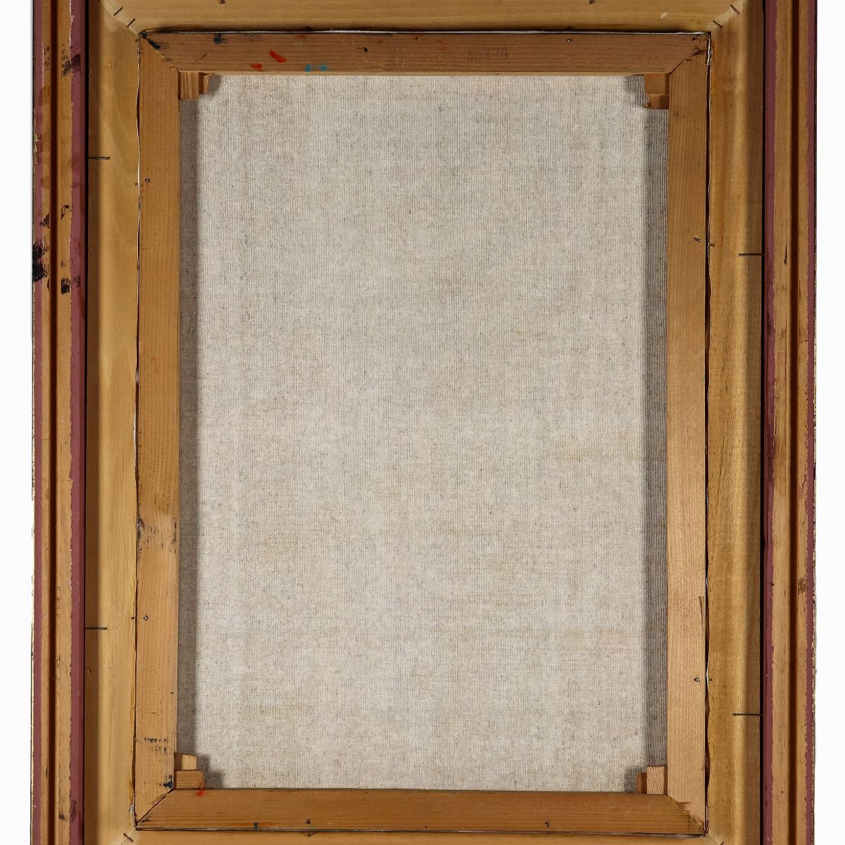 Firmato e datato 1975. "Tetti di Roma", dipinto ad olio su tela