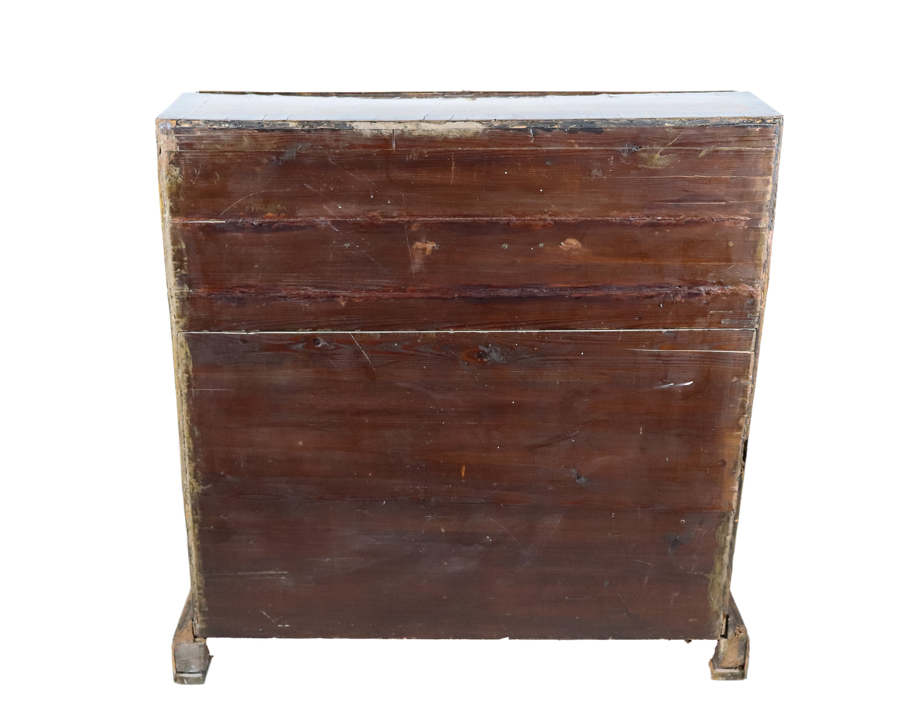 Ribalta inglese Giorgio III (1760-1819) in noce, con filettature intarsiate in legno satinato