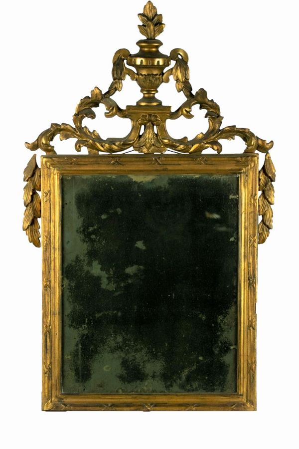 Louis XV mirror in gilded wood