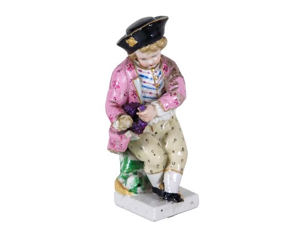 "Bambino", piccola statuina in porcellana policroma francese