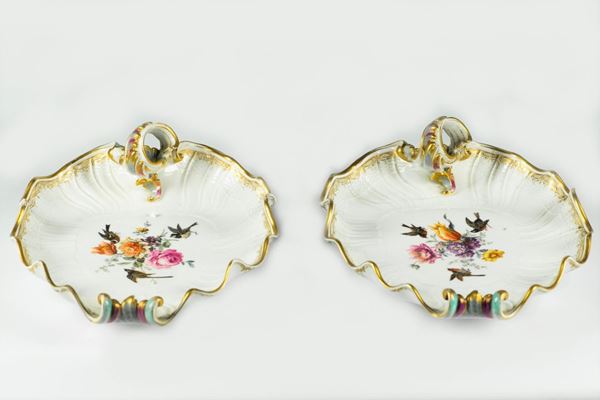  Pair of Berlin porcelain trays - KPM