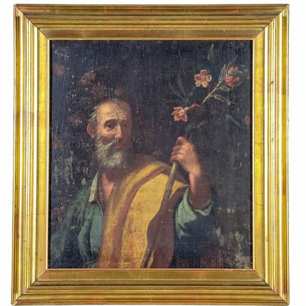 Pittore Italiano Inizio XVIII Secolo - "St. Joseph", oil painting on canvas