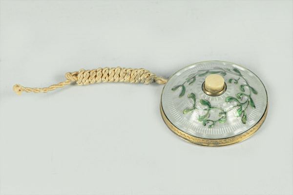 Table bell in silver and enamel