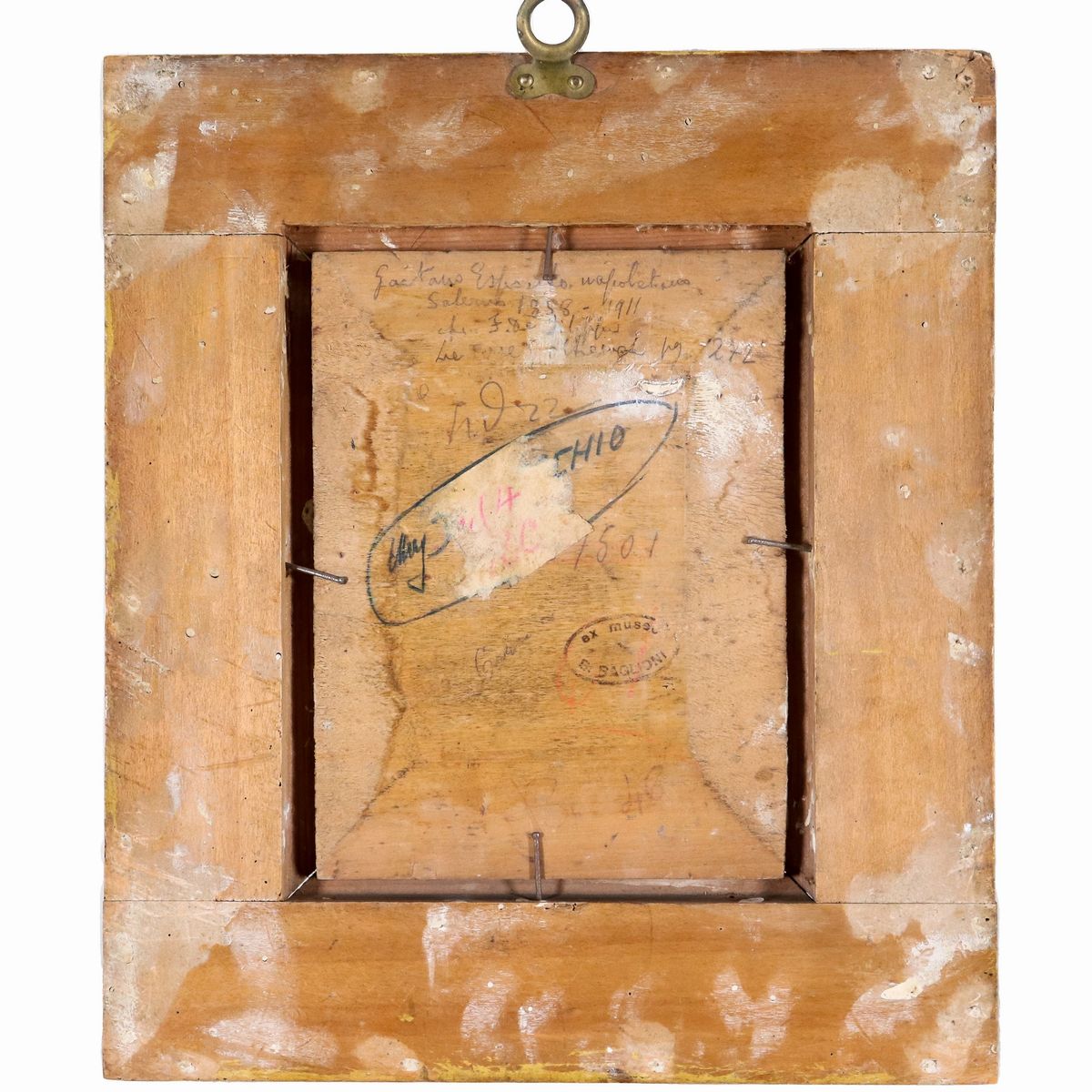 "Ritratto di giovane donna con collana", piccolo dipinto ad olio su tavoletta. Reca la firma di G...
