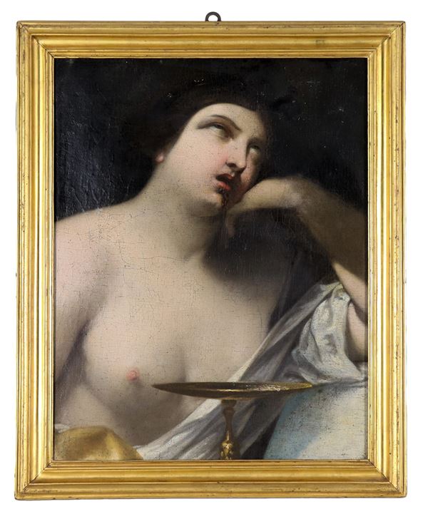 Scuola Italiana Fine XVII Secolo - "Maddalena penitente", dipinto ad olio su tela