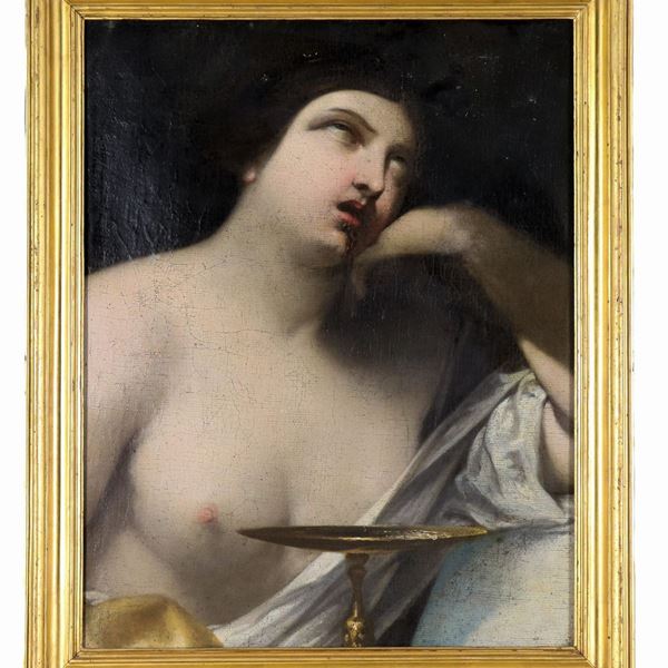 Scuola Italiana Fine XVII Secolo - "Penitent Magdalene", oil painting on canvas