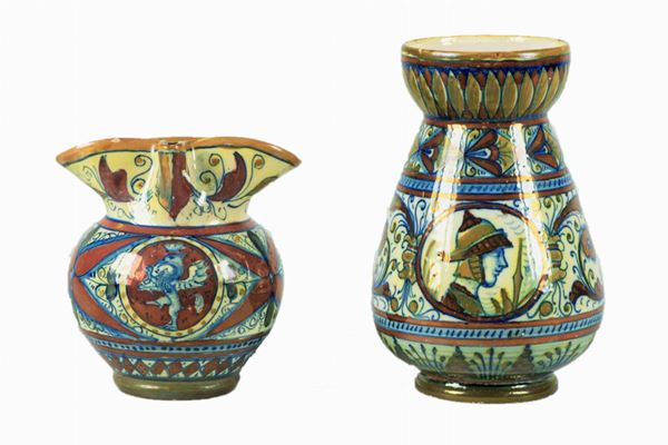 Lot in glazed majolica by Gualdo Tadino