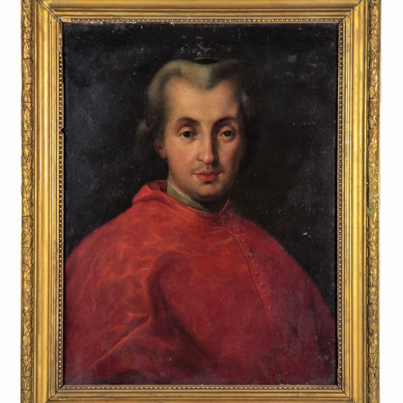 "Ritratto di cardinale", dipinto ad olio su tela
