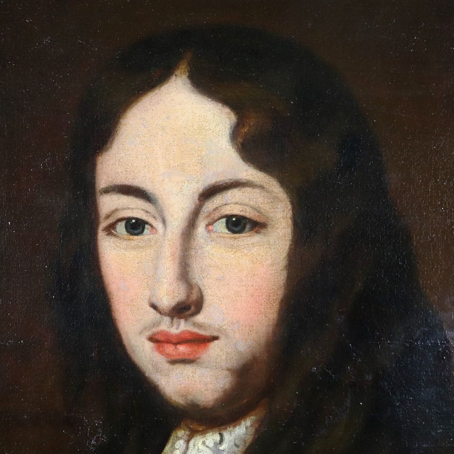 Allievo di. "Ritratto di giovane nobiluomo", dipinto ad olio su tela