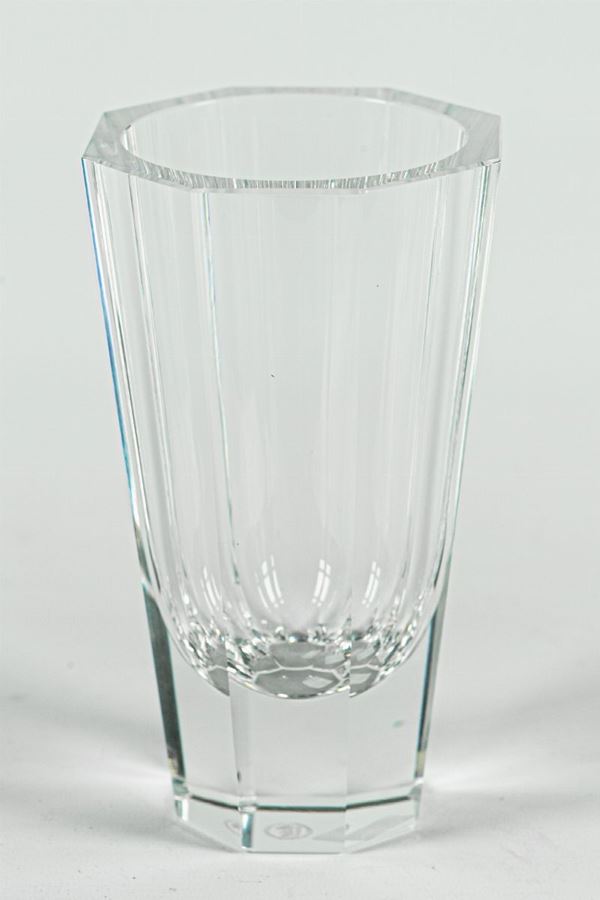 Piccolo vaso firmato Moser in cristallo di Boemia
