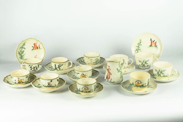 Lot in porcelain and glazed ceramic from Vecchia Milano