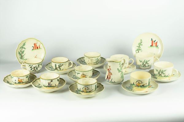 Lotto in ceramica porcellanata e smaltata Vecchia Milano